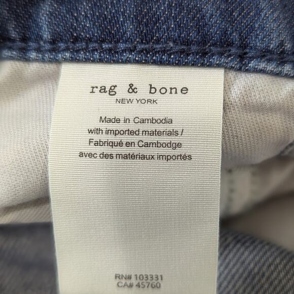 Rag & Bone Lori Mid-Rise Wide Legs Women's Jeans Pants Sz 29 - Picture 5 of 10